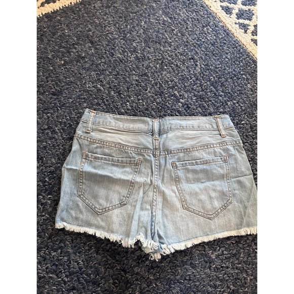 Studded Distressed Jean Shorts - Picture 2 of 3